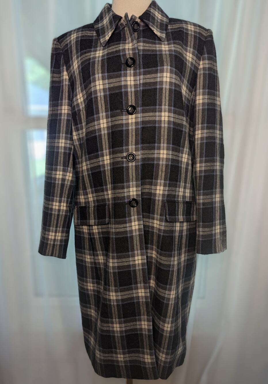 Kaspar 100% Wool Lightweight Coat - Size 14